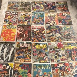 Marvel Comic Book Set with Red, Blue, and Yellow Covers